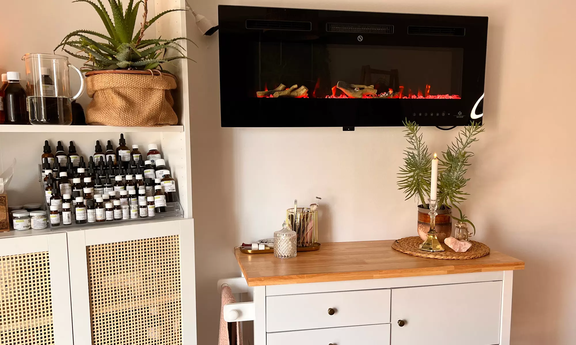 Tratamiento full Head Spa enfocado en la hidratación con bebida