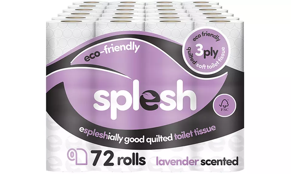 Splesh Toilet Roll Mega Bundle, Soft and Quilted Eco-Friendly Scents