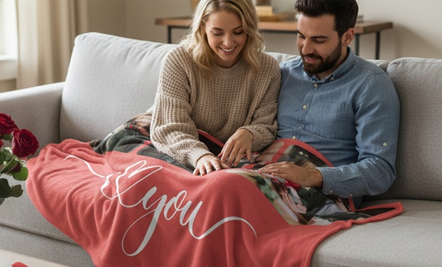Custom photo blanket