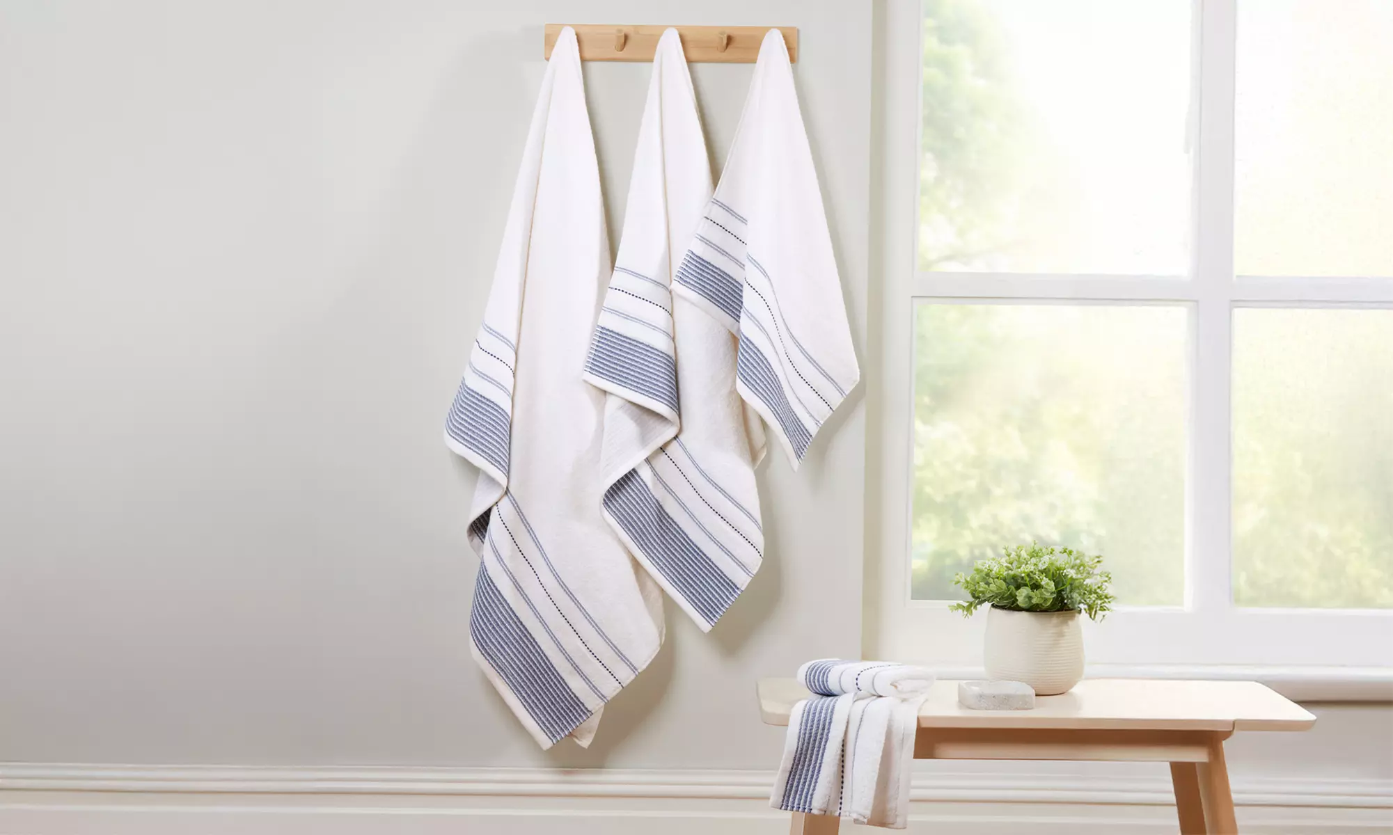 Dakota 6-Piece Towel Bale - 500gsm Cotton, Soft, Striped Design