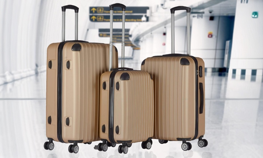 Image 15: Milano Premium 3pc ABS Hardcase luggage Set