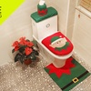 Image 1: 4 Pcs Christmas Toilet Bathroom Decoration Set in 4 Styles 