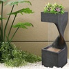 Image 5: Spiral Rainfall Water Feature with Planter and LED Lights