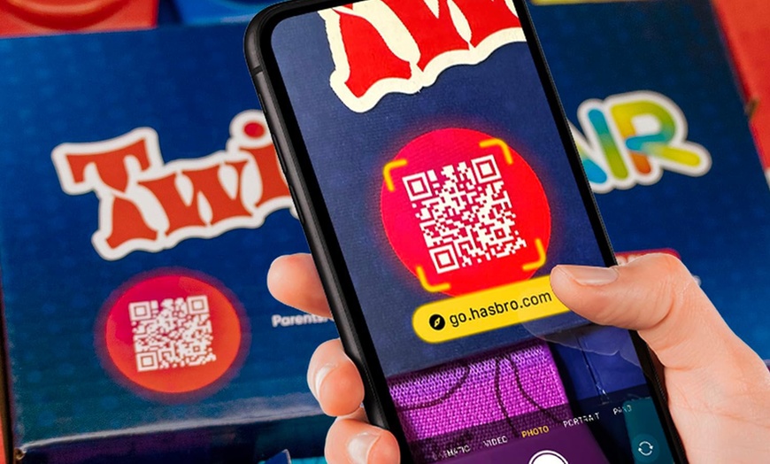 Image 6: Hasbro Twister Air Party Game Includes 4 Twister Air Wrist Bands