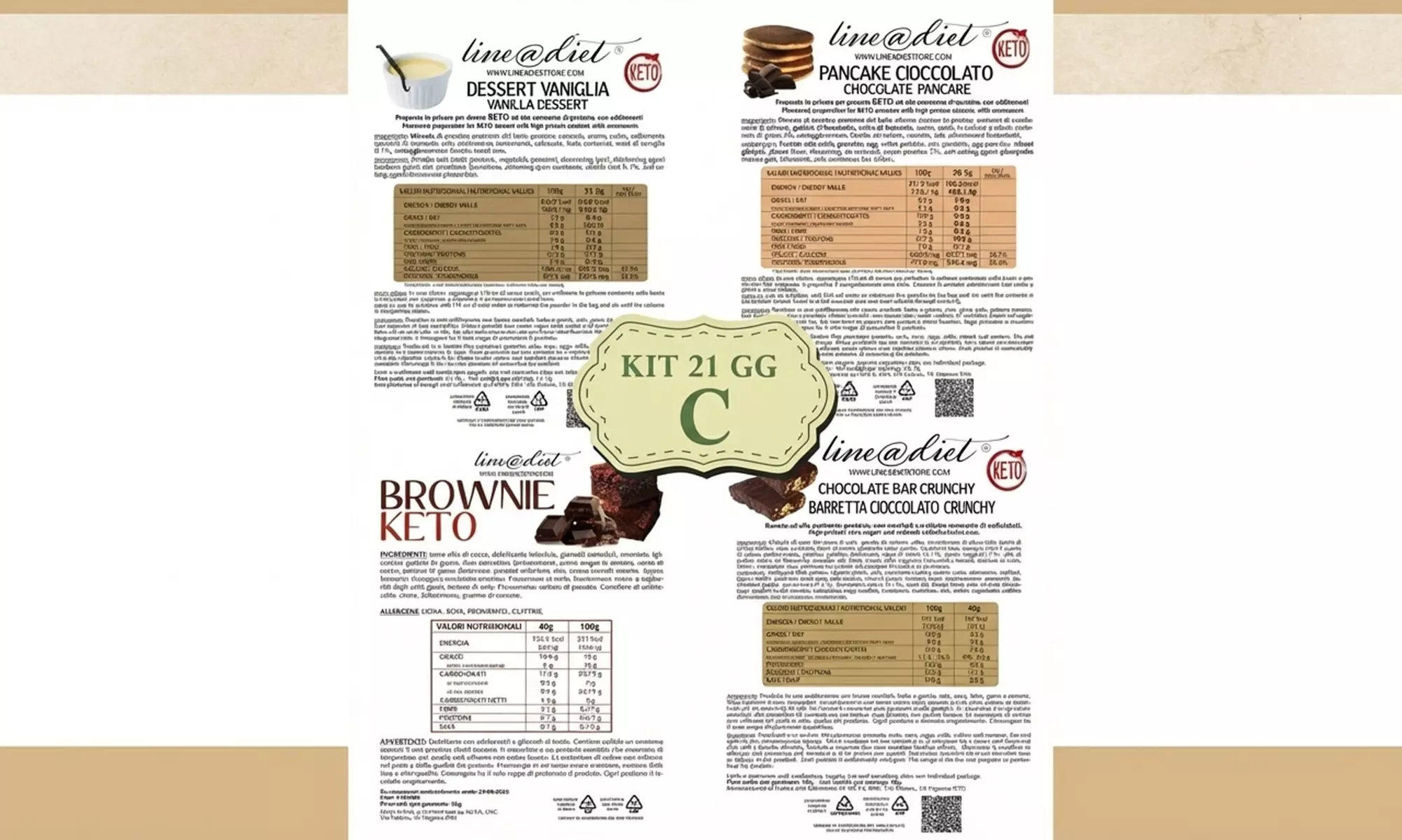 Coffret de régime Keto Lineadiet 21 jours