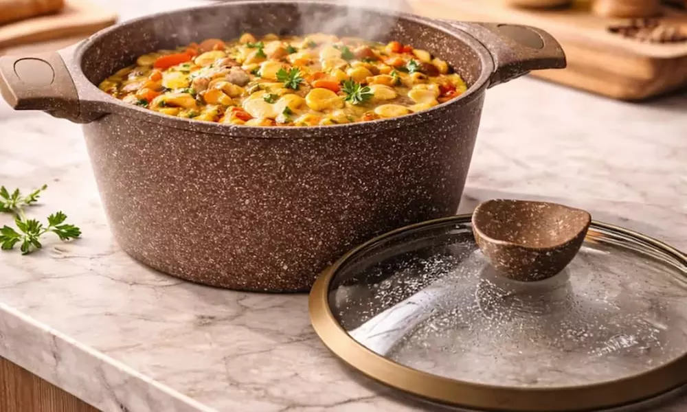 Juego de ollas con tapas de cristal de Just Perfecto