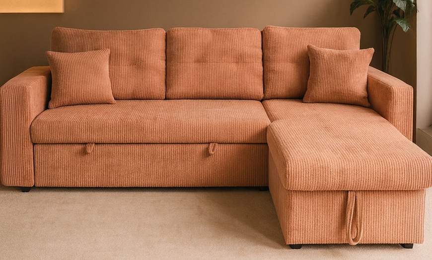 Image 7: Canapé d'angle convertible Kocoon "San Diego" 4 places avec coffre