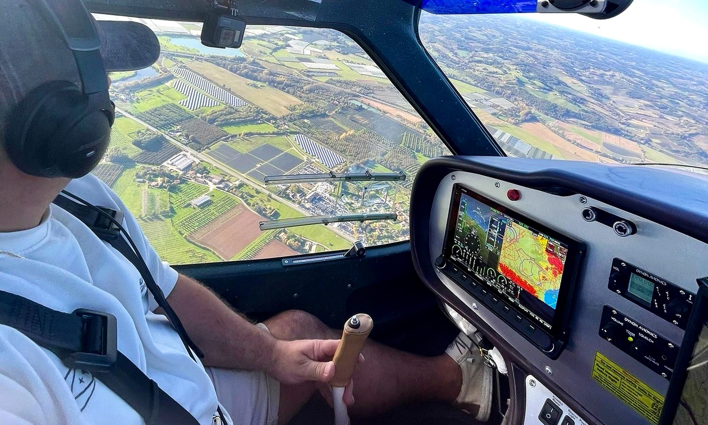 Baptême de l'air en ULM au-dessus du Lot