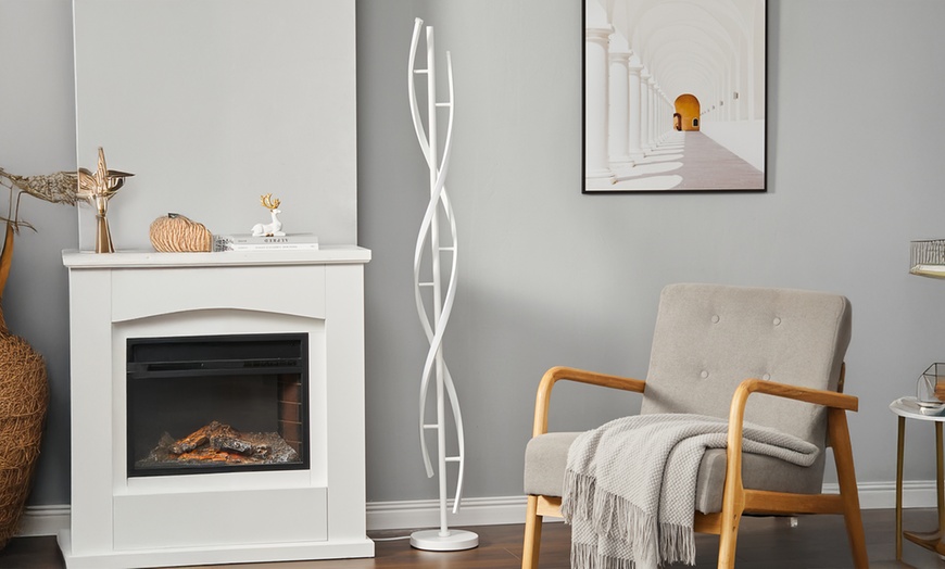 Image 4: Modern LED Floor Lamp with Foot Switch in 2 Colours