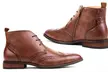 Gino Vitale Men's Wing-Tip Brogue Dress Boots - Second Medium