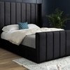 Image 7: DS Living Oxford Panel Upholstered Soft Velvet Bed