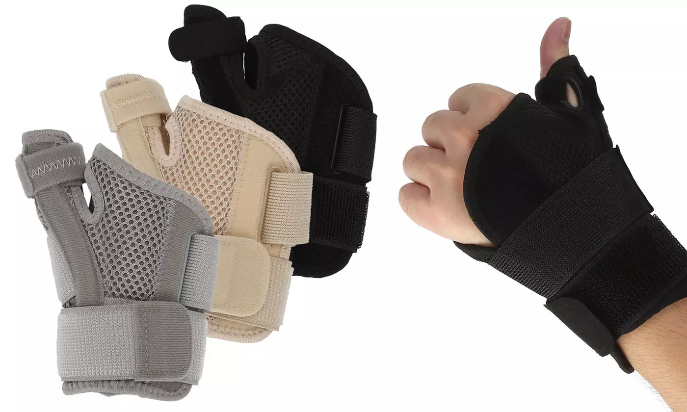 One Size Adjustable Breathable Thumb Support Wrist Brace  for Tendonitis