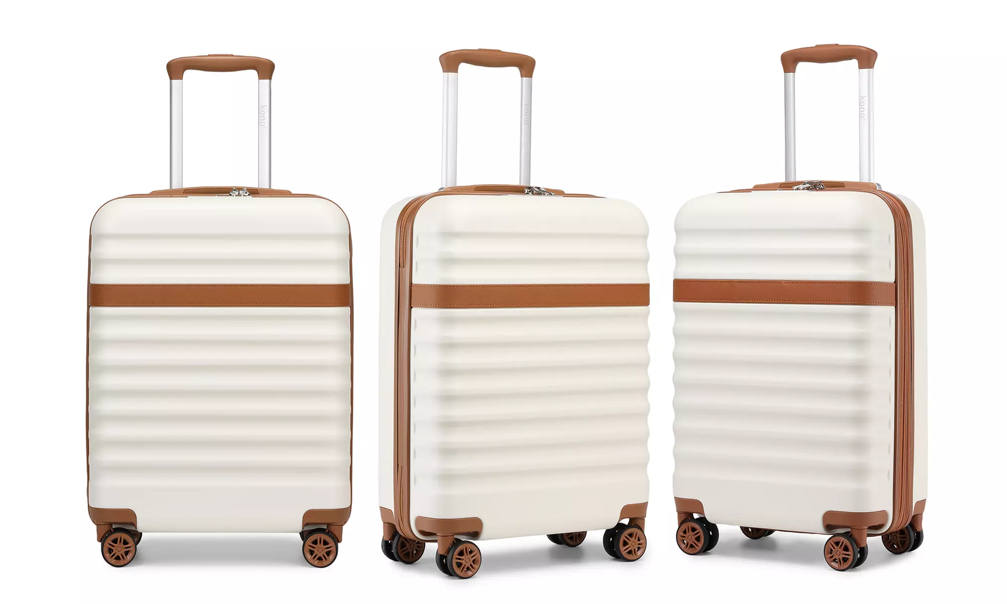 Conjunto de viaje con maleta rígida de cabina, bolsa de mano y neceser