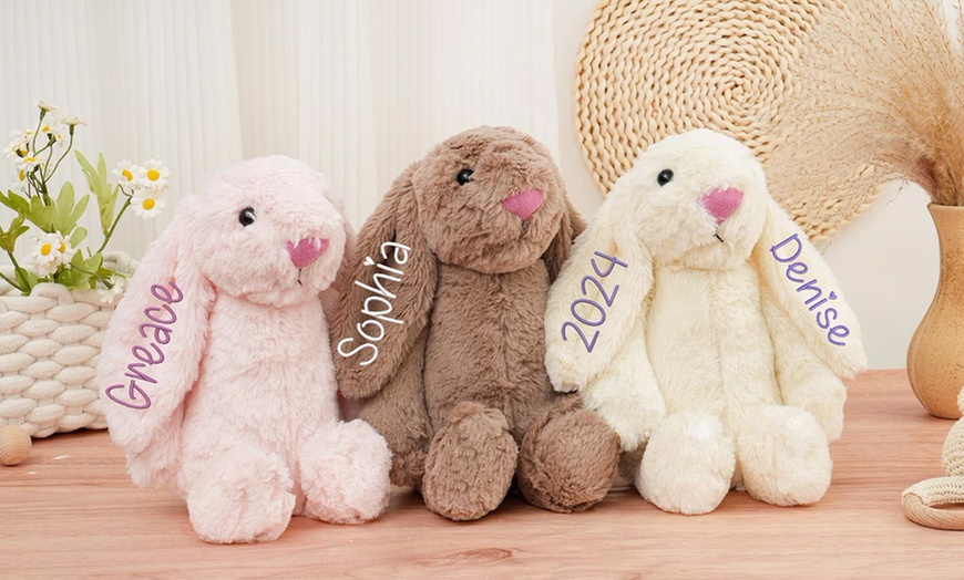Image 7: 1 ou 2 lapins en peluche bordés de Justyling