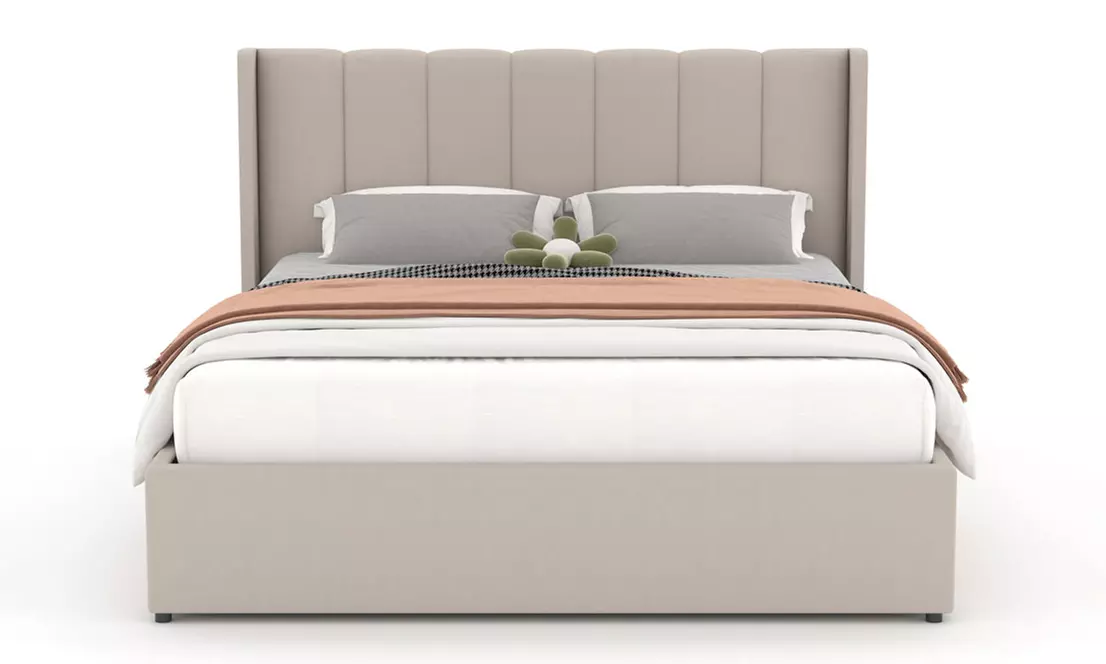 Lit design "Carson" de Kocoon avec coffre de rangement en velours