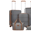 Image 3: Kono 5-Piece Suitcase Set; 20/24/28 Inch, Durable & TSA-Approved