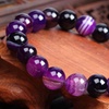 Image 1:  One or Two Violet Agate Stone Bracelets