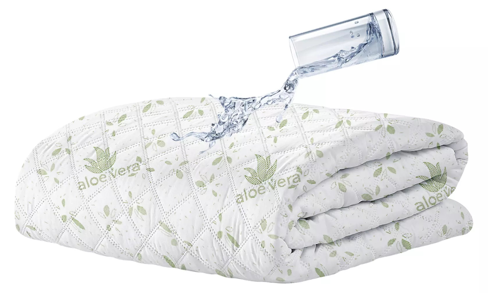 Water-Resistant Quilted Mattress Protector with Elasticated Corners - Second Medium