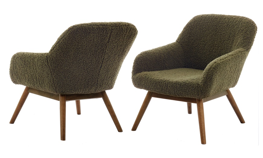 Image 9: Poltrona scandinava con gambe in legno massello Doosense