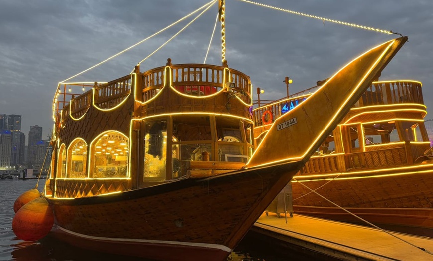 Image 4: 2-Hr VIP Marina Dhow Cruise with Dinner for 1, 2, 4 Adult, or 1 Child