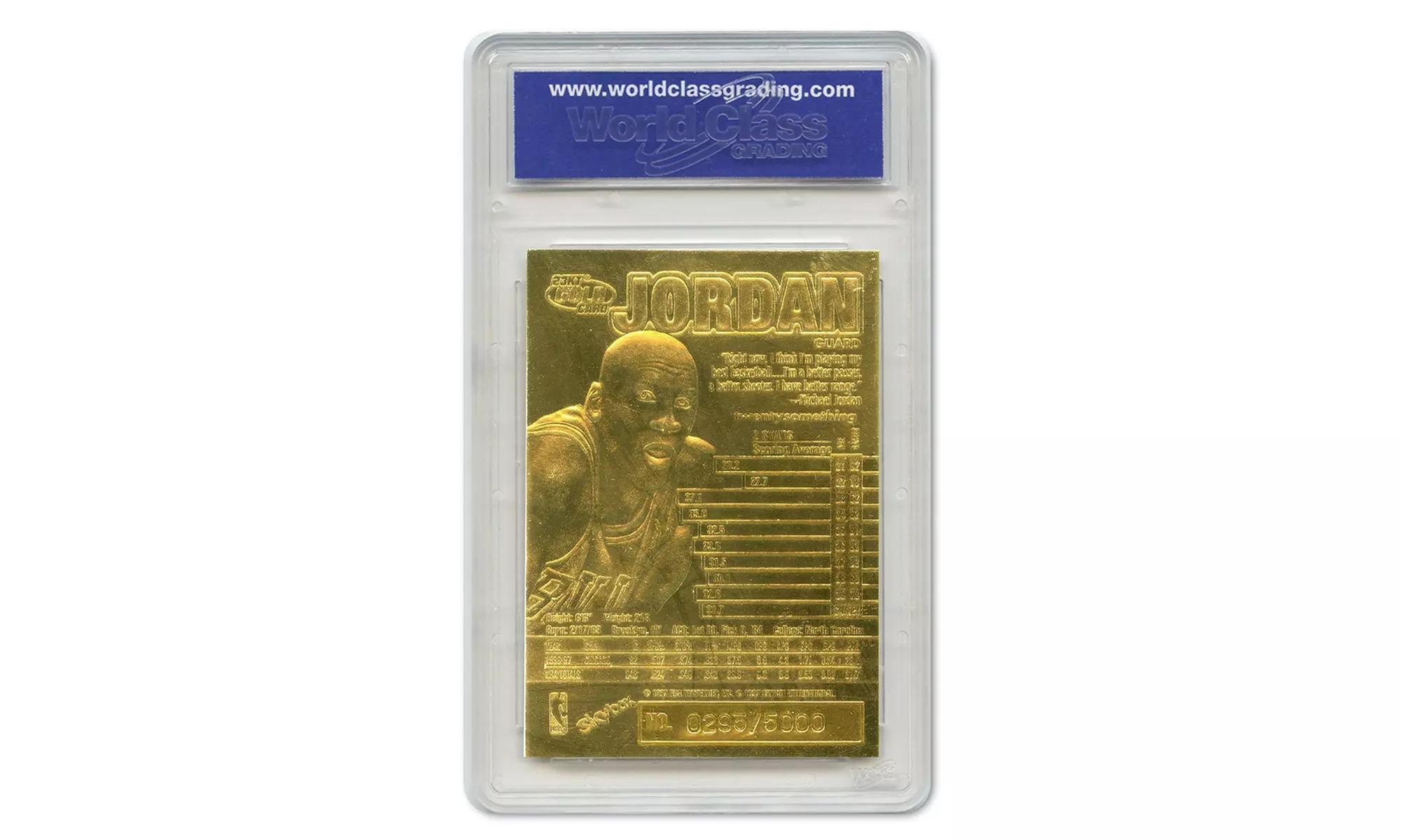 1997 Michael Jordan Fleer Z-Force 23K Gold Card RED HOLO Ltd 5,000 - Gem Mint 10