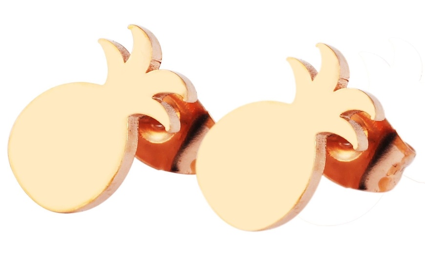 Image 9: Akzent Edelstahl-Ohrstecker für Damen