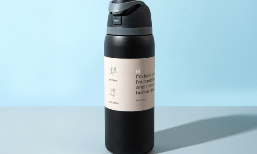 Image 2: 24-Ounce Insulated Stainless Steel Water Bottle
