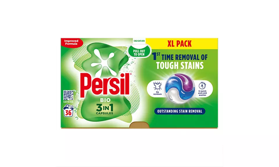 Three or Six Packs of Persil XL 3 in 1 Washing Capsules
