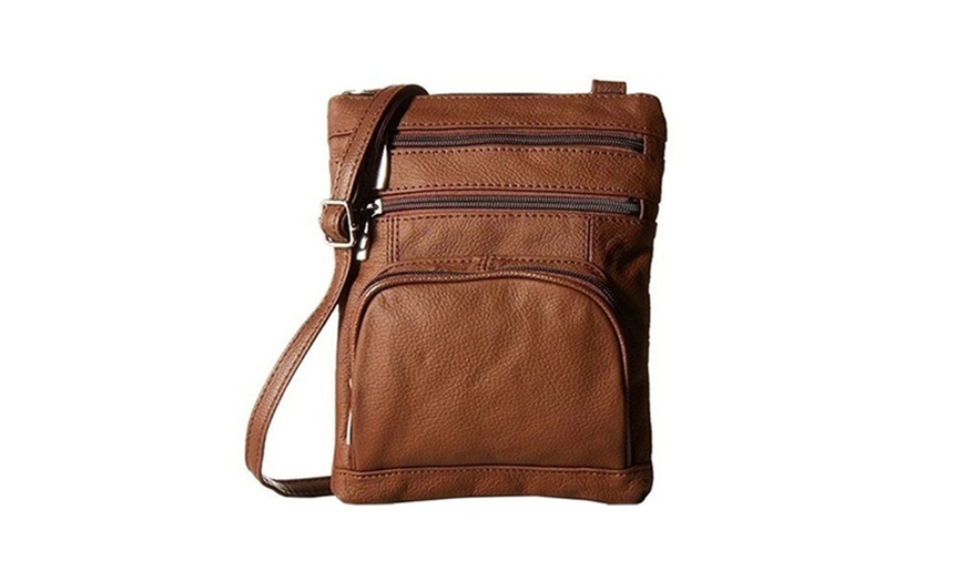 Image 3: Women's Genuine Leather Crossbody