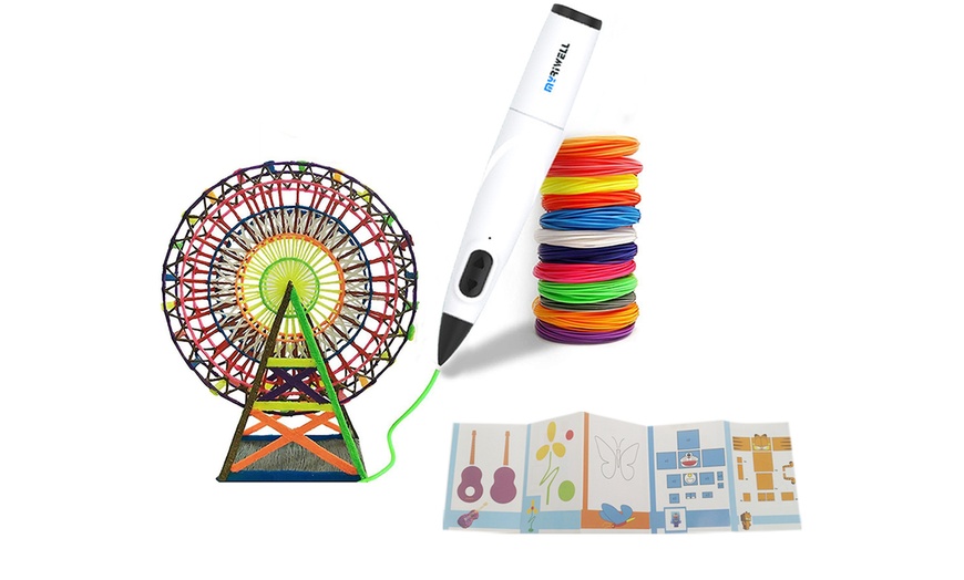 Image 2: 3D Printing Pen with 12 PCL Filaments