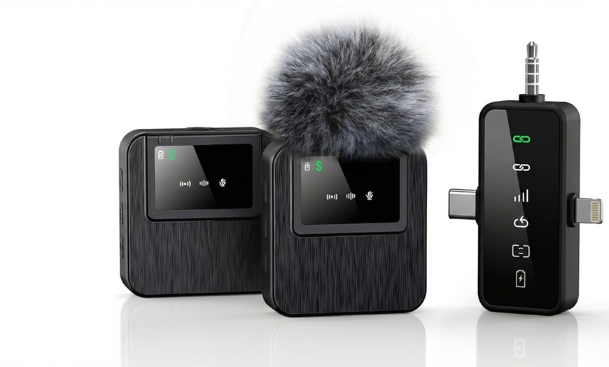 Image 4: 3-in-1 Professional Wireless Lavalier Microphone - Noise Cancelling Mic