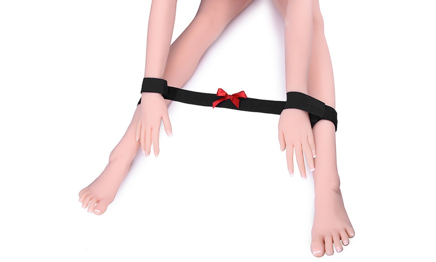 Image 4: Nylon-Covered Leg Spreader Bar with Cuffs