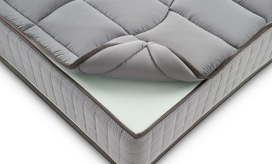Image 9: Orthopädische Federkernmatratze mit abnehmbarem Topper