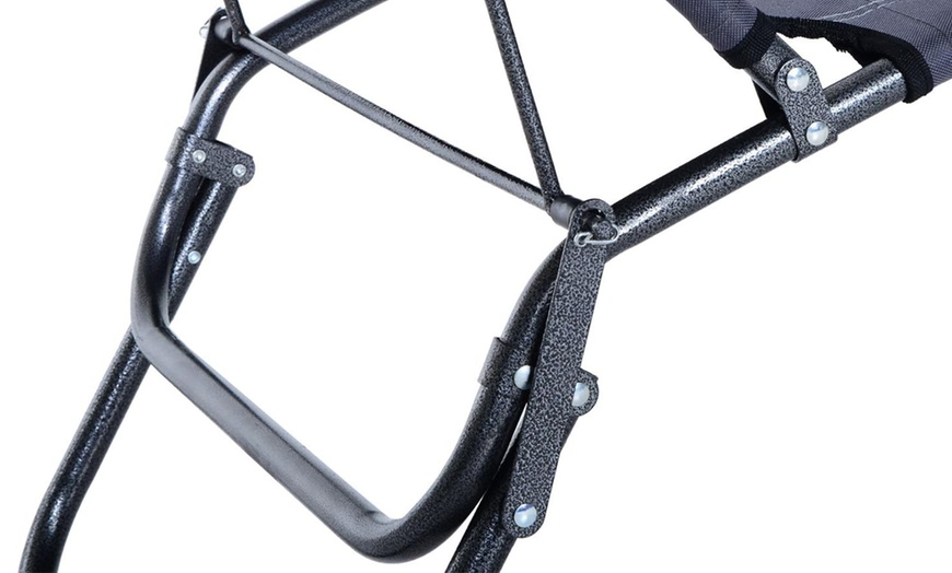 Image 17: Outsunny 2 in 1 Folding Sun Lounger Reclining Garden Chair