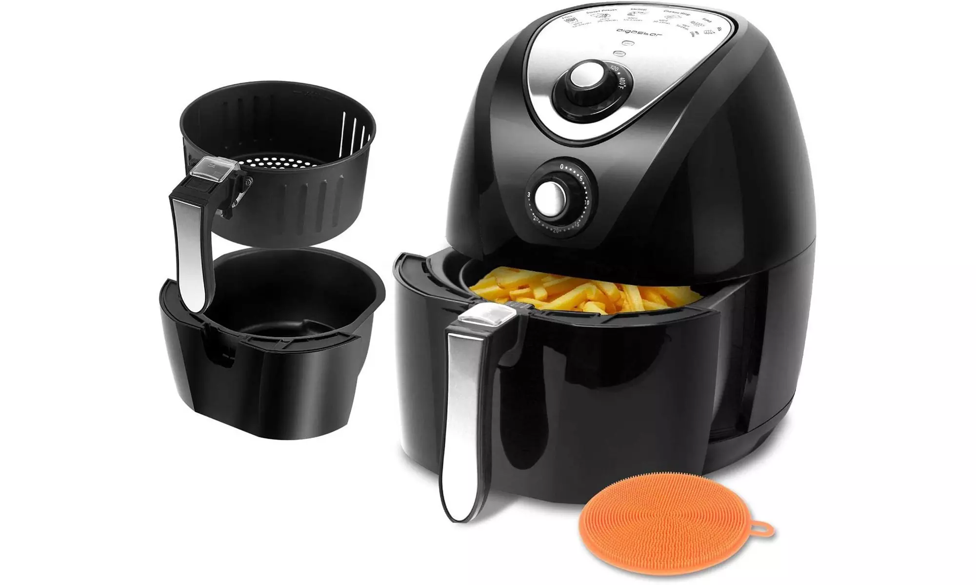 Aigostar Air Fryer, 3.4Qt / 3.2L Electric Hot Air Fryers (Black)- New