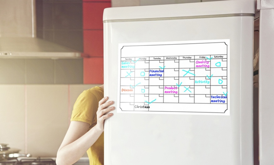 Image 2: Magnetic Fridge Calendar Planner