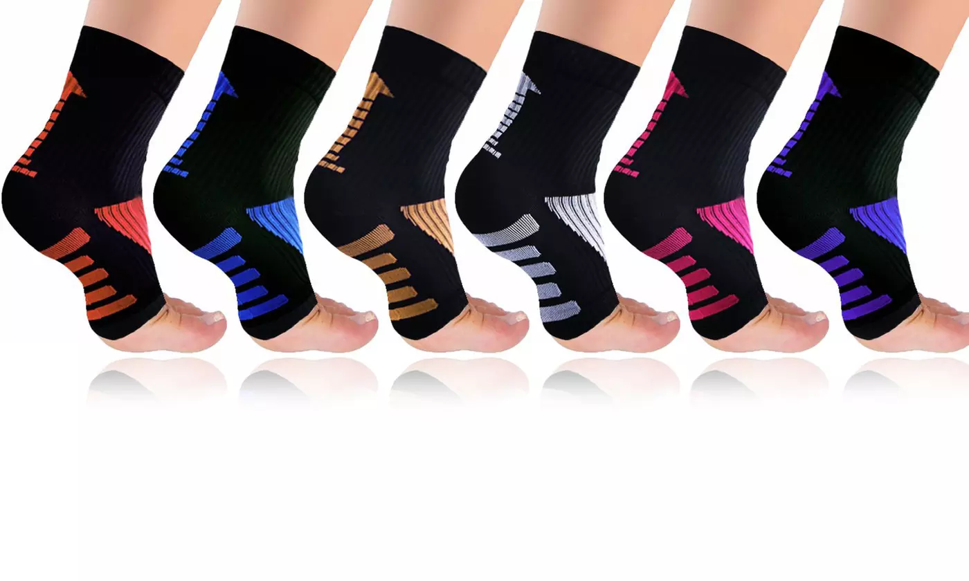 Plantar Fasciitis Compression Foot Sleeves (6-Pack) - Primary Image