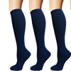 Image 5: Solid Knee-High Compression Socks for Men & Women Graduated 15-20 mmHg (5-Pairs)