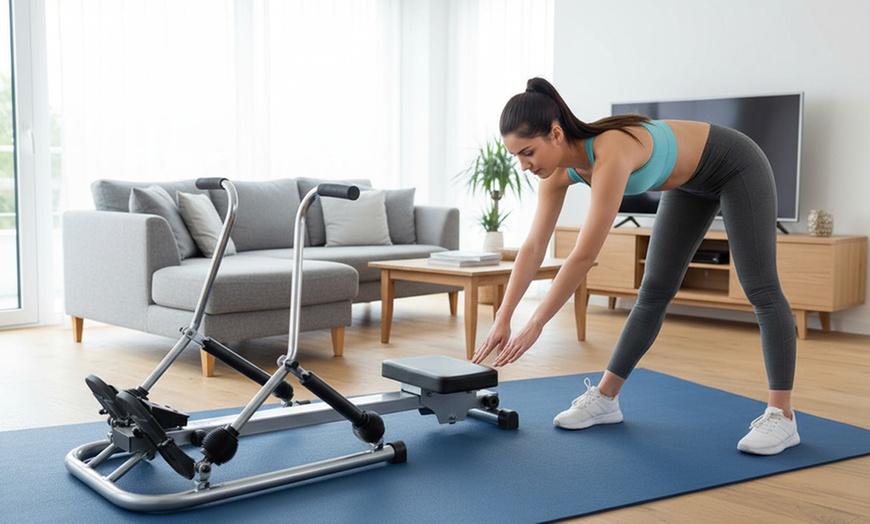 Image 4: Máquina de fitness de remo para casa con pantalla LCD