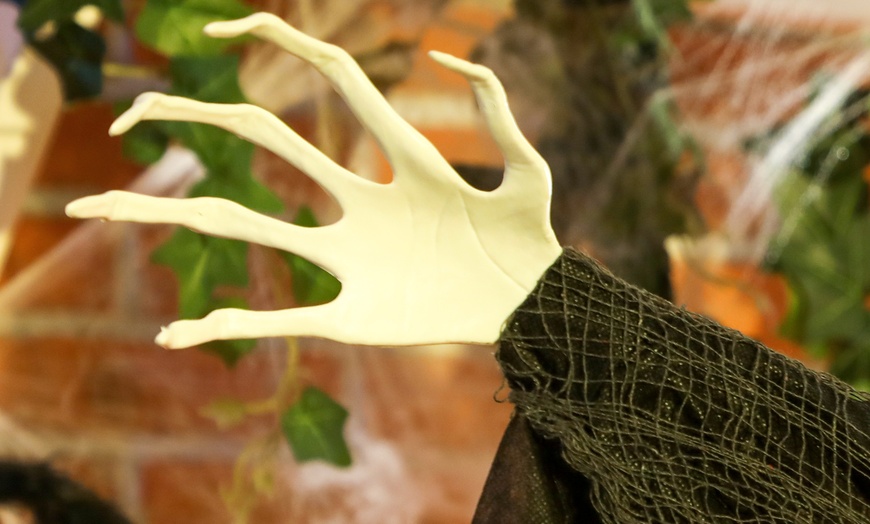 Image 4: Outsunny Voice Activated Halloween Animatronics Witch