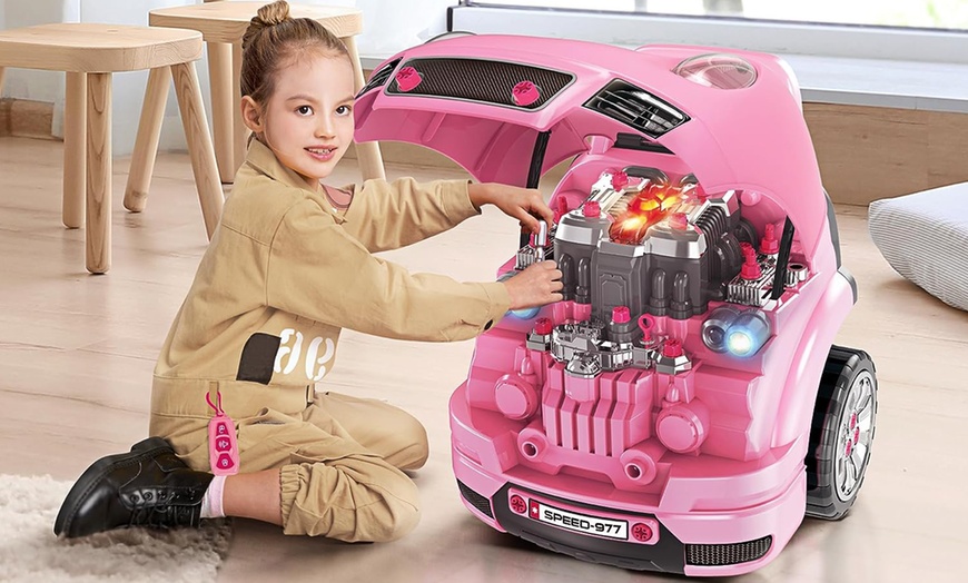 Image 1: HomCom Kids' Truck Engine Toy Sets