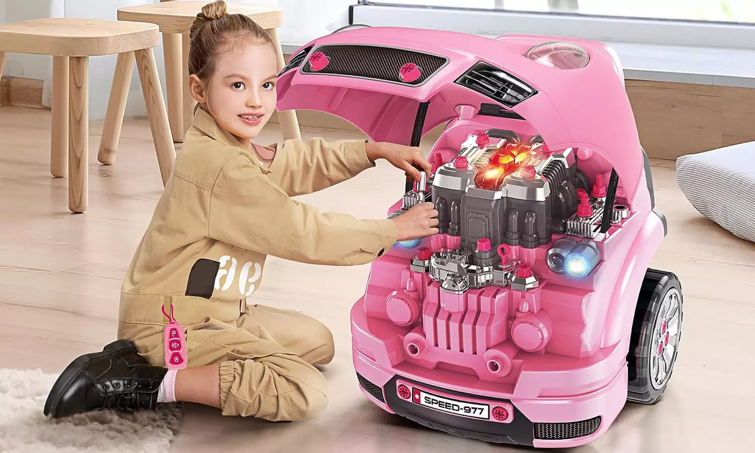 HomCom Kids' Truck Engine Toy Sets
