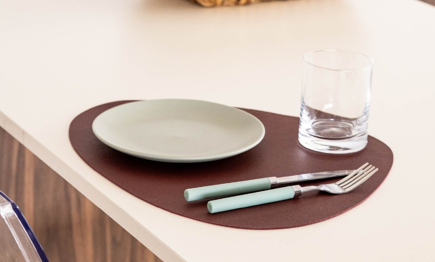 Image 14: Set de 4 sets de table en simili cuir