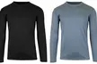 Men's Long Sleeve Performance Crew Neck Moisture Wicking Tee (2-Pack, S-2XL) - Second Medium