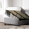 Image 1: Fabric Borneo Ottoman Bed with Optional Mattress