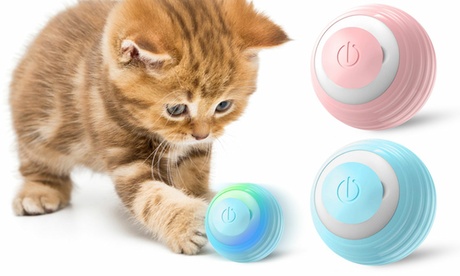 Smart Cat Ball Toys Automatic Rolling Ball Electric Cat Toy Interactive Cat Dog Pink