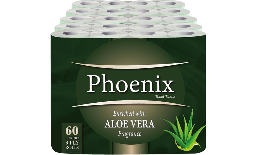 Image 2: 12, 24, 60 or 120 Phoenix Aloe Vera Toilet Rolls