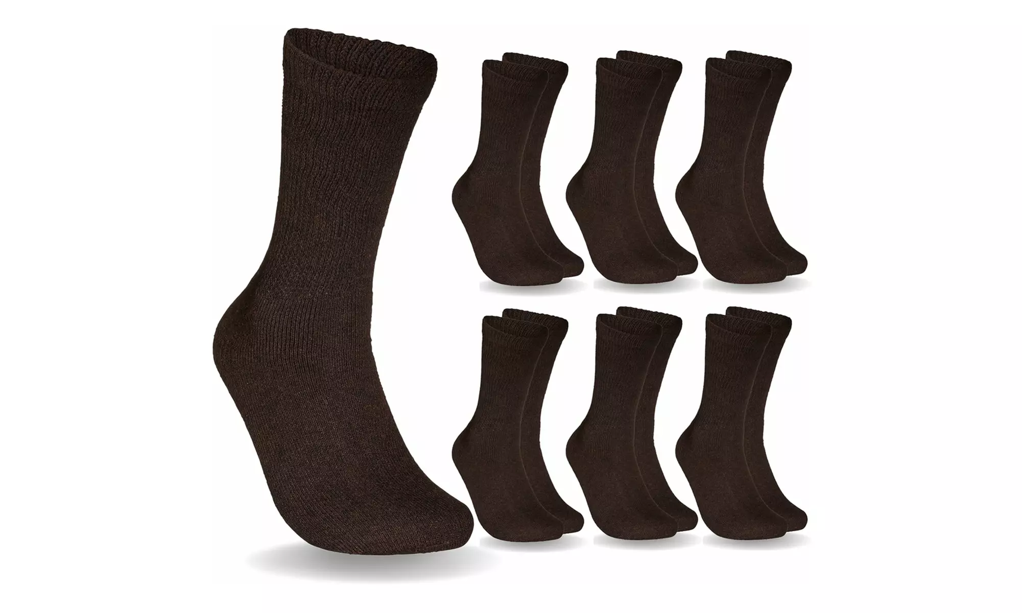 Six Pairs of Special Essentials Non-Binding Cotton Diabetic Crew Socks