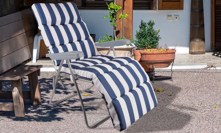 Image 1: Palma Gravity Recliner Chair with Cushion
