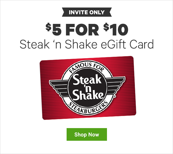 $5 for $10 Steak 'n Shake eGift Card